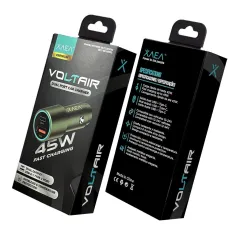 ADAPTADOR-CARGADOR 12V VOLTAIR MODX-517 - 3A - 1USB + 1TC - XAEA - VERDE