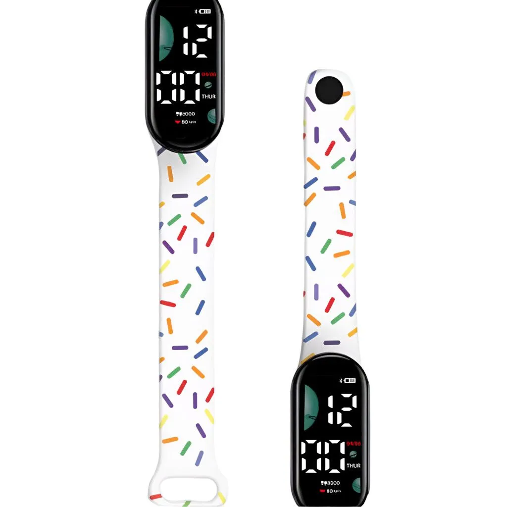WATCH BAND KIDS CONFETTI MODS-769 - ST - BLANCO