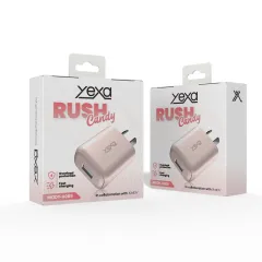 ADAPTADOR-CARGADOR 220V MODY-00B9 4.8A - RUSH - 1USB - YEXA - ROSA