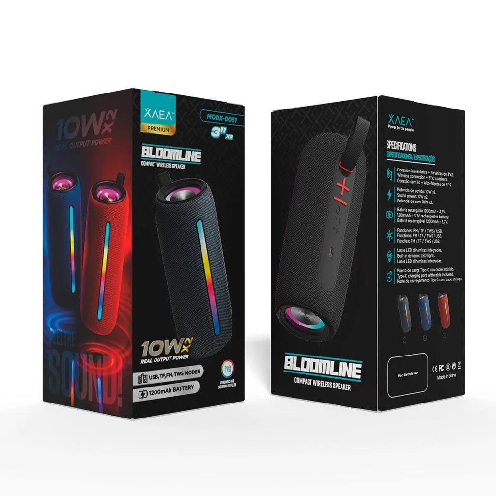 PARLANTE 3'' BLOOMLINE - MODX-0051 - XAEA - AZUL