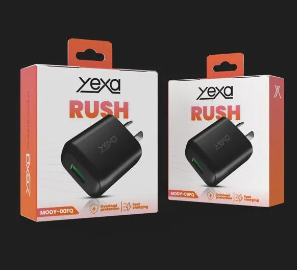ADAPTADOR-CARGADOR 220V 4.8A RUSH 1USB MODY-00FQ - YEXA - NEGRO