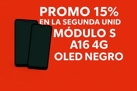 PROMO 15% EN LA SEGUNDA UNID MODULO S A16 4G - A165 - OLED NEGRO