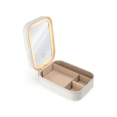 JOYERO PORTA MAQUILLAJE C/LUZ LED MODV-00JT - VARIOS - BLANCO