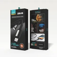 CABLE ZEUS TIPO C-LIGHTNING MODX-00MD - XAEA - PLATA