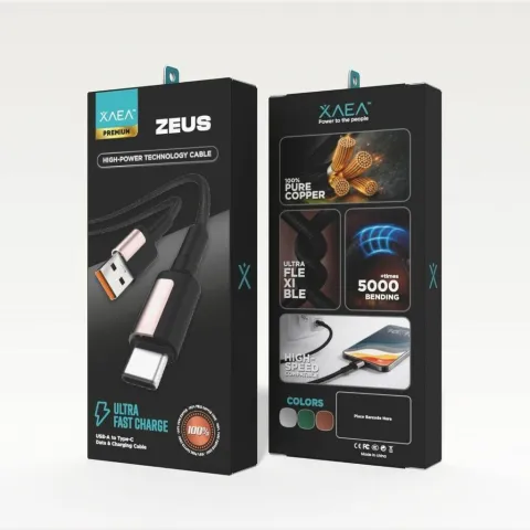 CABLE ZEUS TIPO USB-TIPO C MODX-00ME - XAEA - CHAMPAGNE