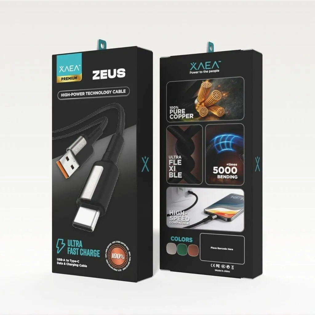 CABLE ZEUS TIPO USB-TIPO C MODX-00ME - XAEA - PLATA