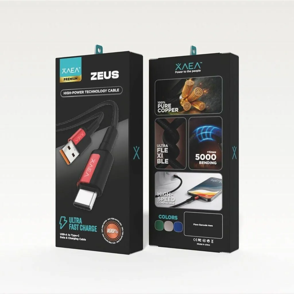CABLE ZEUS TIPO USB-TIPO C MODX-00ME - XAEA - ROJO