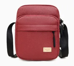 BOLSO  CUADRADO SIMIL CUERO MODV-00LP - VARIOS - ROJO