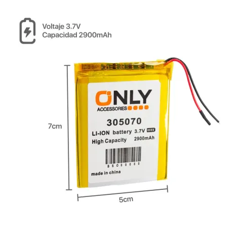 BATERIA DE TABLET 305070 - 2900mAh - 5 x 7 cm