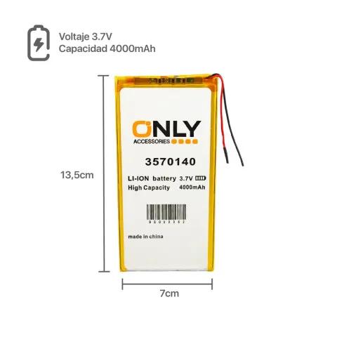 BATERIA DE TABLET 3570140 - 4000mAh - 7 x 13.5 cm