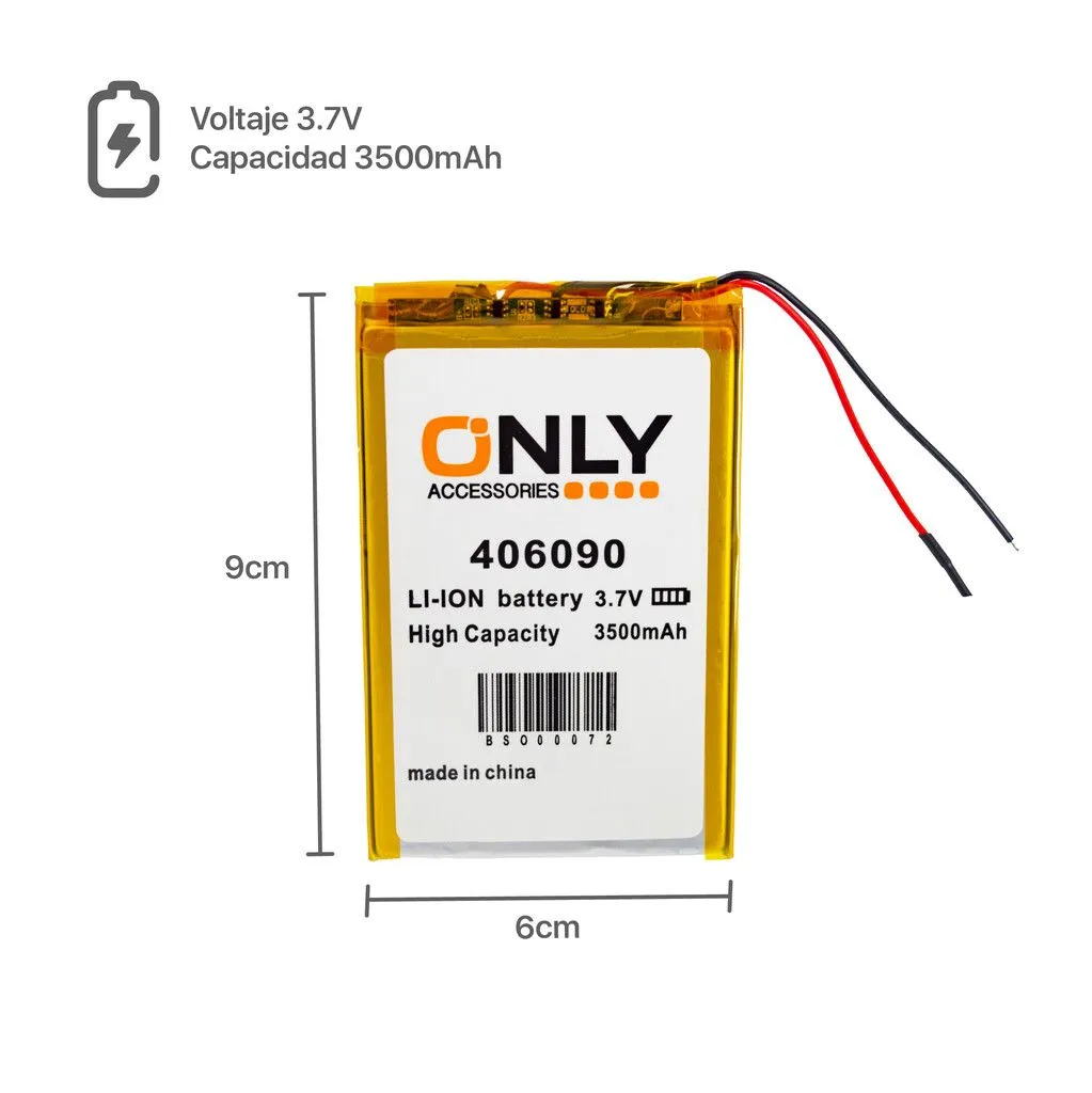 BATERIA DE TABLET 406090 - 3500mAh - 6 x 9 cm