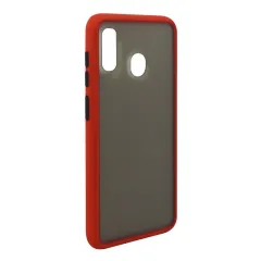 TPU BORDES COLORES MOD154 IP 11 PRO MAX  ROJO